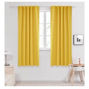 Sunny Yellow Light-Blocking Curtains